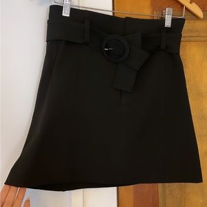 Black Mini Skort with Belt NWT